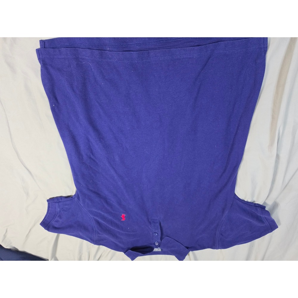 Polo Ralph Lauren Mens 2XL Purple Short Sleeve Pique Cotton Polo Shirt Red Pony